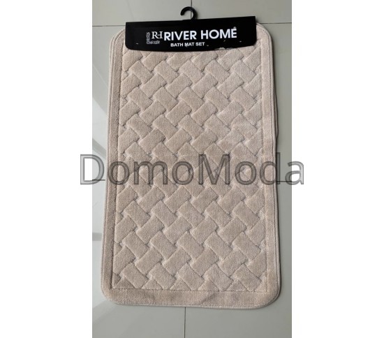 Коврик для ванной River Home 001 beige (два коврики: туалет+ванная) Купить в интернет магазине ДомоМода Коврик для ванной River Home 001 beige (два коврики: туалет+ванная) - высокое качество по лучшей цене в Украине