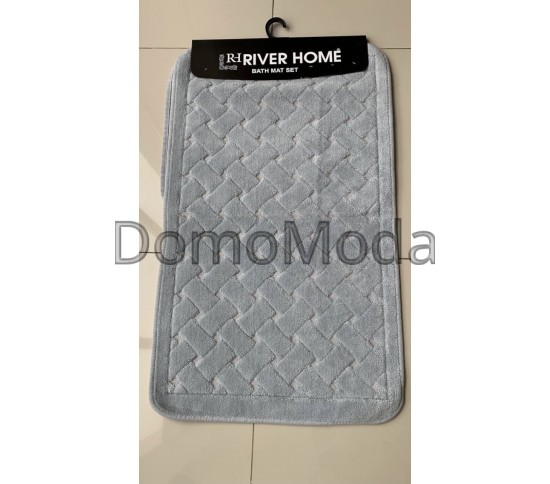 Коврик для ванной River Home 001 grey (два коврики: туалет+ванная) - высокое качество по лучшей цене в Украине