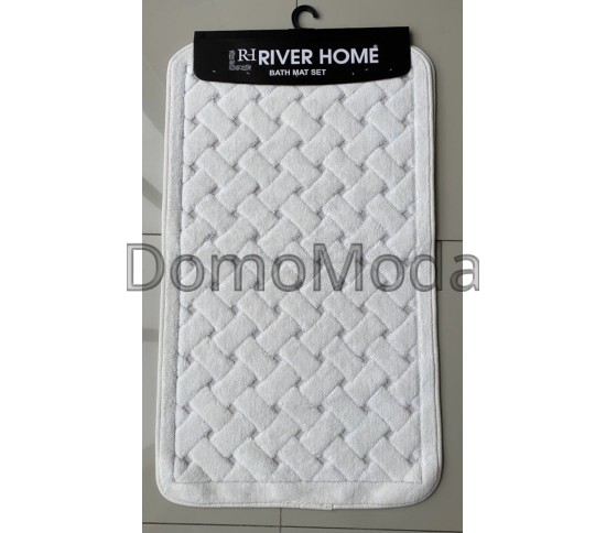 Коврик для ванной River Home 001 white (два коврики: туалет+ванная) Купить в интернет магазине ДомоМода Коврик для ванной River Home 001 white (два коврики: туалет+ванная) - высокое качество по лучшей цене в Украине