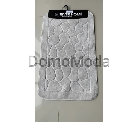 Килим для ванної River Home 002 light grey (комплект килимків: туалет+ванна кімната) - Висока якість за найкращою ціною в Україні