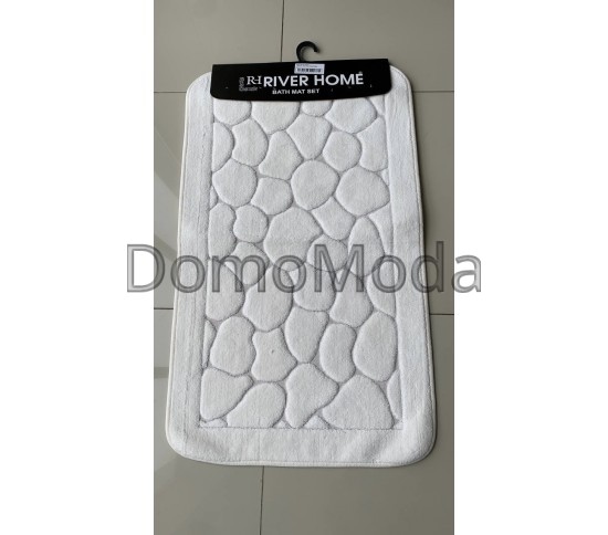 Килим для ванної River Home 002 white (комплект килимків: туалет+ванна кімната) - Висока якість за найкращою ціною в Україні