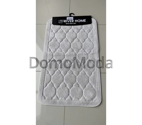 Коврик для ванной River Home 004  light grey (два коврики: туалет+ванная) Купить в интернет магазине ДомоМода Коврик для ванной River Home 004  light grey (два коврики: туалет+ванная) - высокое качество по лучшей цене в Украине