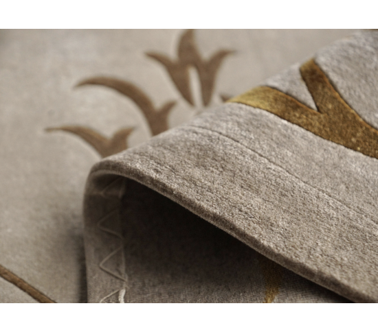 Килим з вовни з шовком  260LSilk&Cashmere (QTJY-06BK) - Висока якість за найкращою ціною в Україні зображення 4.