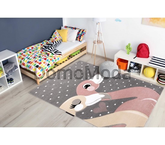 Детский ковер PETIT FLAMINGOS grey Купить в интернет магазине ДомоМода фото 2 Детский ковер PETIT FLAMINGOS grey - высокое качество по лучшей цене в Украине изображение 2.