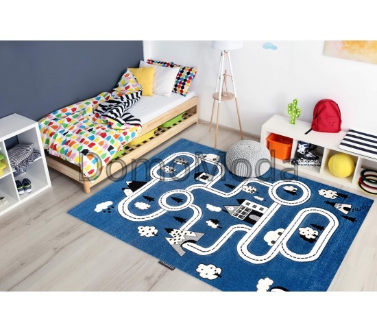 Детский ковер PETIT TOWN blue Купить в интернет магазине ДомоМода фото 2 Детский ковер PETIT TOWN blue - высокое качество по лучшей цене в Украине изображение 2.