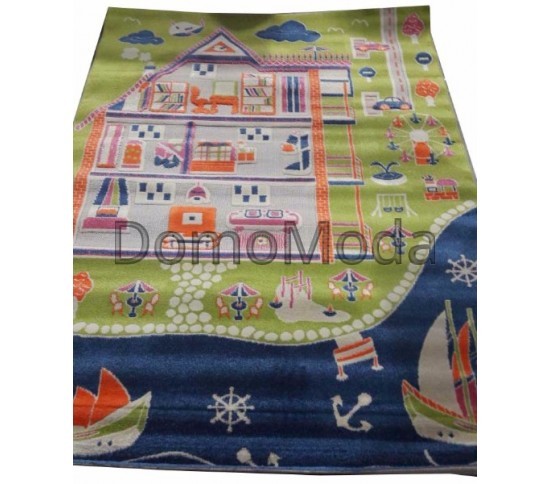 Детский ковер Daisy Fulya 8G24A Green-Blue Купить в интернет магазине ДомоМода Детский ковер Daisy Fulya 8G24A Green-Blue - высокое качество по лучшей цене в Украине