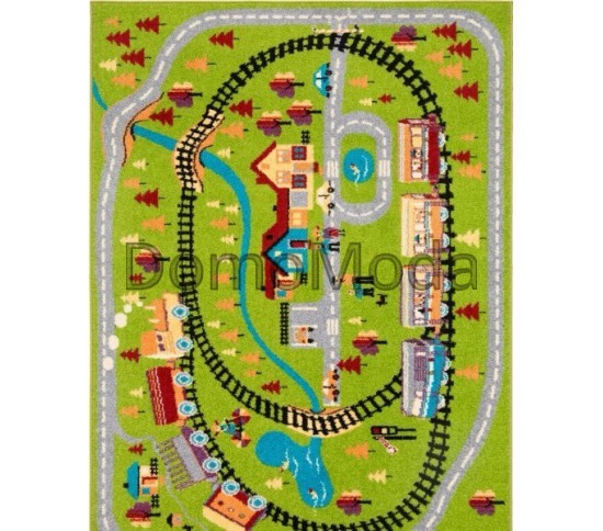 Детский ковер Funky Pociagi Limonka Купить в интернет магазине ДомоМода Детский ковер Funky Pociagi Limonka - высокое качество по лучшей цене в Украине