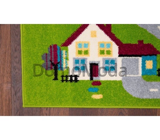 Детский ковер Funky Top Miasto S Zielony Купить в интернет магазине ДомоМода фото 3 Детский ковер Funky Top Miasto S Zielony - высокое качество по лучшей цене в Украине изображение 3.