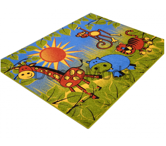 Детский ковер Weltom Weliro Safari Zielony Купить в интернет магазине ДомоМода Детский ковер Weltom Weliro Safari Zielony - высокое качество по лучшей цене в Украине
