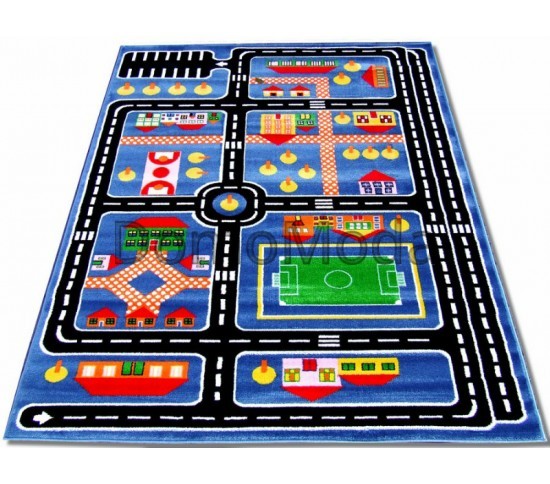 Детский ковер Kids A646A blue Купить в интернет магазине ДомоМода Детский ковер Kids A646A blue - высокое качество по лучшей цене в Украине