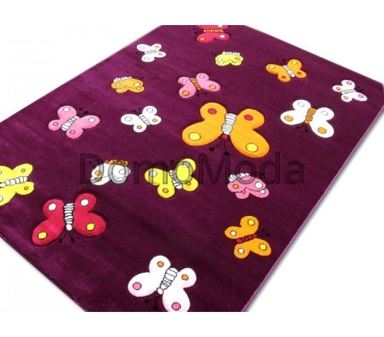 Детский ковер Kids A667A dark purple Купить в интернет магазине ДомоМода фото 2 Детский ковер Kids A667A dark purple - высокое качество по лучшей цене в Украине изображение 2.