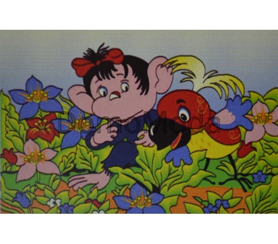 Детский ковер Kids 726 обезьяна с попугаем - высокое качество по лучшей цене в Украине