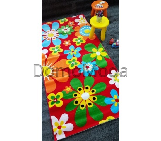 Детский ковер Kids  B493A RED Купить в интернет магазине ДомоМода Детский ковер Kids  B493A RED - высокое качество по лучшей цене в Украине