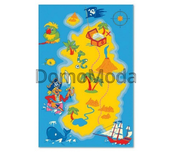 Детский ковер Kids Reviera 3897-44966 Blue Купить в интернет магазине ДомоМода Детский ковер Kids Reviera 3897-44966 Blue - высокое качество по лучшей цене в Украине