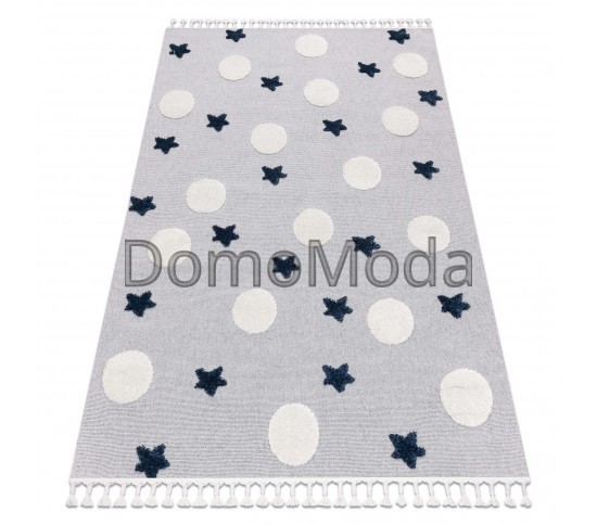 Детский ковер YOYO GD75 grey / white - Stars, circles Купить в интернет магазине ДомоМода Детский ковер YOYO GD75 grey / white - Stars, circles - высокое качество по лучшей цене в Украине