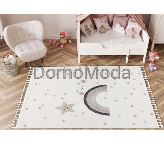 Дитячий килим YOYO EY78 white / beige - Cloud, Rainbow Купити в інтернет магазині ДомоМода фото 9 Дитячий килим YOYO EY78 white / beige - Cloud, Rainbow - Висока якість за найкращою ціною в Україні зображення 9.