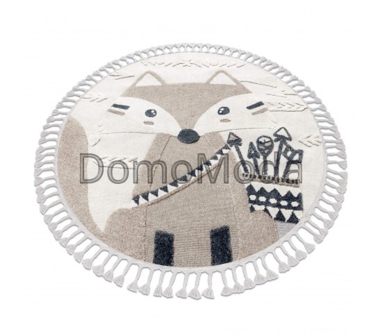 Дитячий килим YOYO EY80 circle white / beige - Fox Купити в інтернет магазині ДомоМода Дитячий килим YOYO EY80 circle white / beige - Fox - Висока якість за найкращою ціною в Україні