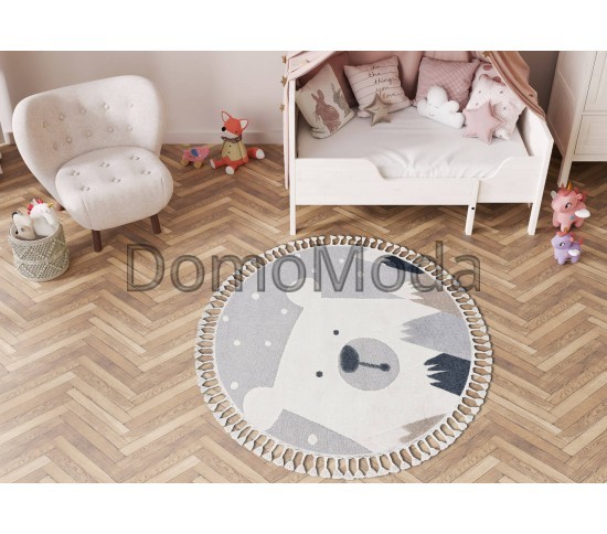 Детский ковер YOYO EY81 circle grey / white- Bear, mountains  Купить в интернет магазине ДомоМода фото 2 Детский ковер YOYO EY81 circle grey / white- Bear, mountains  - высокое качество по лучшей цене в Украине изображение 2.