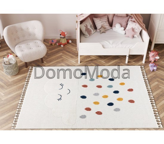 Детский ковер YOYO GD63 white / navy - Cloud Купить в интернет магазине ДомоМода фото 2 Детский ковер YOYO GD63 white / navy - Cloud - высокое качество по лучшей цене в Украине изображение 2.