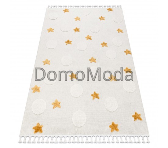 Детский ковер  YOYO GD75 white / orange - Stars, circles - высокое качество по лучшей цене в Украине