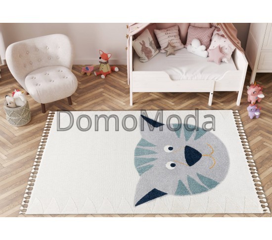 Дитячий килим YOYO GD80 white / grey - Tiger Купити в інтернет магазині ДомоМода фото 2 Дитячий килим YOYO GD80 white / grey - Tiger - Висока якість за найкращою ціною в Україні зображення 2.