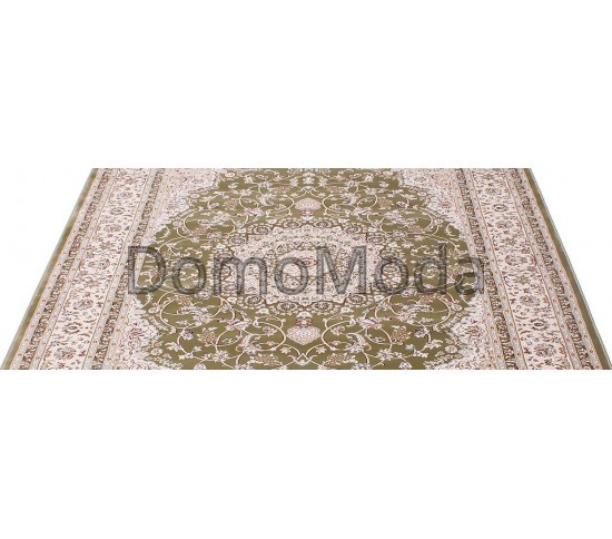 Високощільна килимова доріжка Esfahan 4878A green-ivory - Висока якість за найкращою ціною в Україні