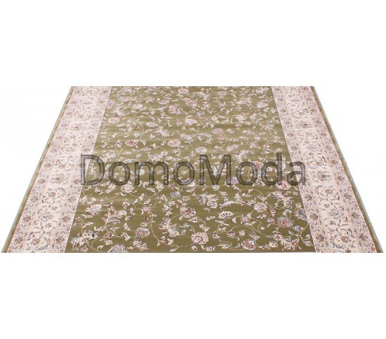 Высокоплотная ковровая дорожка Esfehan 4904A green-ivory - высокое качество по лучшей цене в Украине