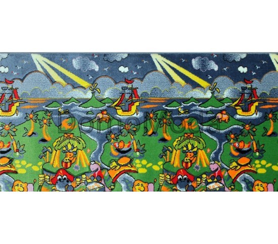 Детская ковровая дорожка Rainbow 02157 green Купить в интернет магазине ДомоМода Детская ковровая дорожка Rainbow 02157 green - высокое качество по лучшей цене в Украине