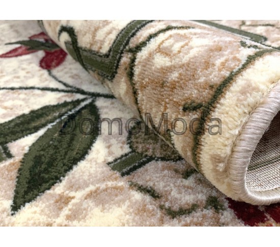 Синтетична килимова доріжка Selena / Lotos 587-116 beige - Висока якість за найкращою ціною в Україні зображення 2.