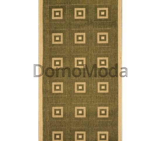 Безворсова килимова доріжка Sisal 012 green-cream - Висока якість за найкращою ціною в Україні