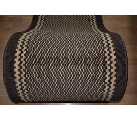 Синтетична килимова доріжка Дарничанка brown (Zikzag 10) - Висока якість за найкращою ціною в Україні зображення 2.