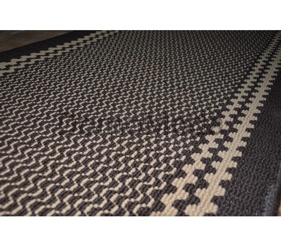 Синтетична килимова доріжка Дарничанка brown (Zikzag 10) - Висока якість за найкращою ціною в Україні зображення 3.