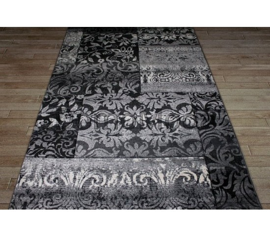 Синтетична килимова доріжка Festival 7955A black-l.grey - Висока якість за найкращою ціною в Україні