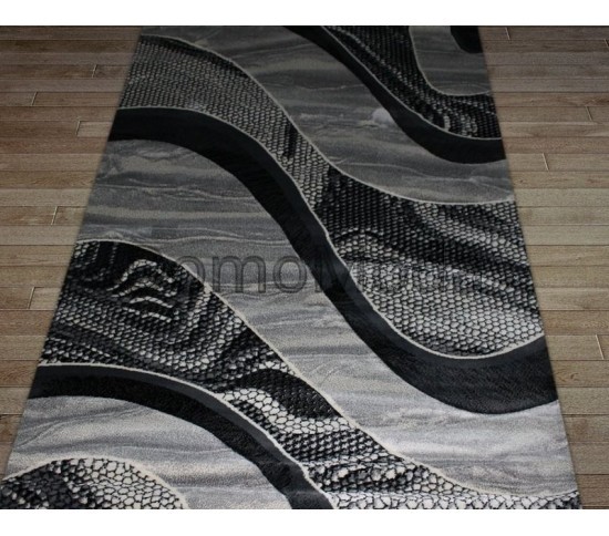 Синтетическая ковровая дорожка Festival 6015A black-anthracite - высокое качество по лучшей цене в Украине