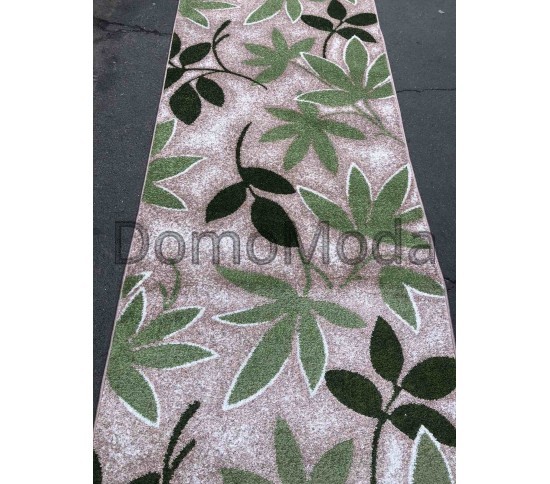 Синтетична килимова доріжка KIWI 02628A Beige/L.Green - Висока якість за найкращою ціною в Україні