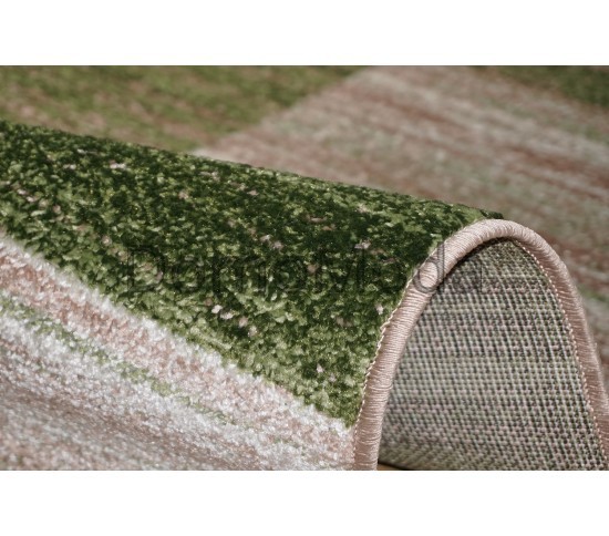 Синтетична килимова доріжка KIWI 02608A Beige/L.Green - Висока якість за найкращою ціною в Україні зображення 4.