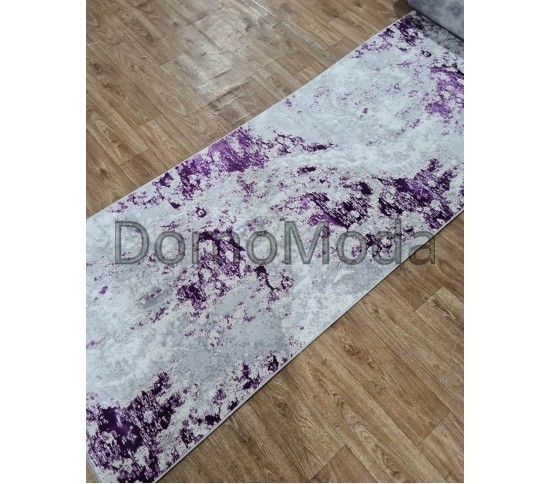 Синтетичена килимова доріжка MODA 04591A LILAC/L.GREY - Висока якість за найкращою ціною в Україні зображення 2.