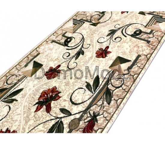 Синтетична килимова доріжка Selena / Lotos 587-116 beige - Висока якість за найкращою ціною в Україні зображення 3.