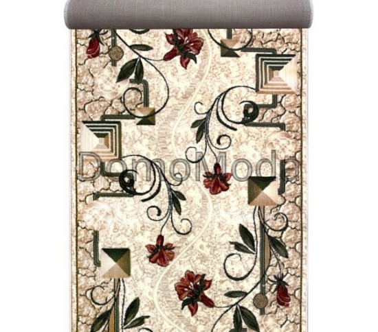 Синтетична килимова доріжка Selena / Lotos 587-116 beige - Висока якість за найкращою ціною в Україні