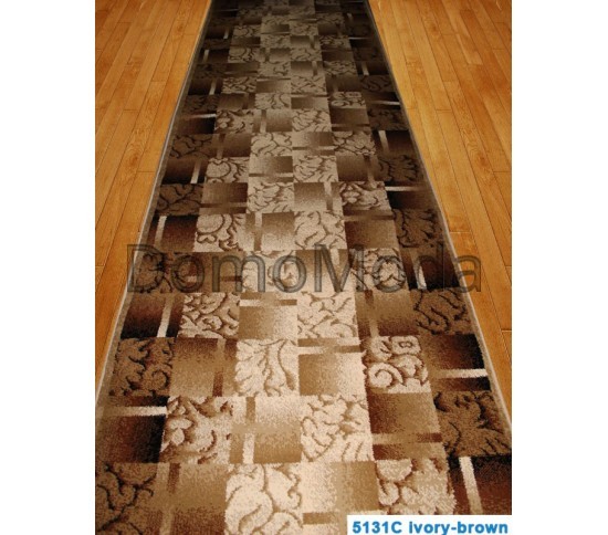 Синтетична килимова доріжка Super Elmas 5131C ivory-brown Купити в інтернет магазині ДомоМода Синтетична килимова доріжка Super Elmas 5131C ivory-brown - Висока якість за найкращою ціною в Україні