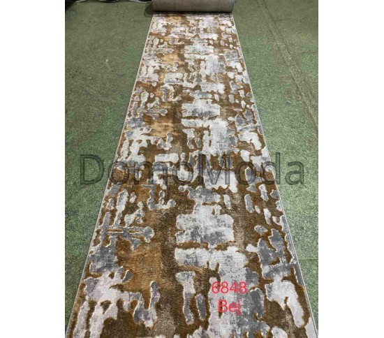 Синтетическая ковровая дорожка Merinos Yaqut 6848 bej - высокое качество по лучшей цене в Украине