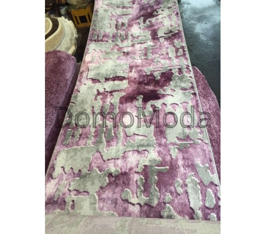 Синтетическая ковровая дорожка Merinos Yaqut 6848 purple - высокое качество по лучшей цене в Украине изображение 2.