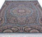 Persian carpet Kashan 607-LBL blue - высокое качество по лучшей цене в Украине.