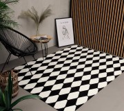 Синтетичний килим ALMINA 126702 black/white - высокое качество по лучшей цене в Украине.