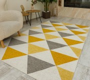 Синтетичний килим ALMINA 131701 grey/yellow - высокое качество по лучшей цене в Украине.