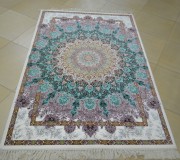 Iranian carpet Diba Carpet Lotus cream-brown-d.green - высокое качество по лучшей цене в Украине.