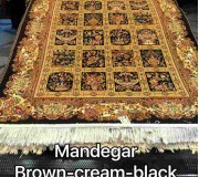 Иранский ковер Diba Carpet Mandegar brown-cream-black - высокое качество по лучшей цене в Украине.