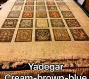 Иранский ковер Diba Carpet Yadegar cream-brown-blue - высокое качество по лучшей цене в Украине.