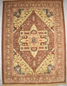 Иранский ковер Diba Carpet Ghashghaei l.brown - высокое качество по лучшей цене в Украине.