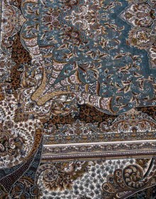 Persian carpet Kashan 619-LBL blue - высокое качество по лучшей цене в Украине.